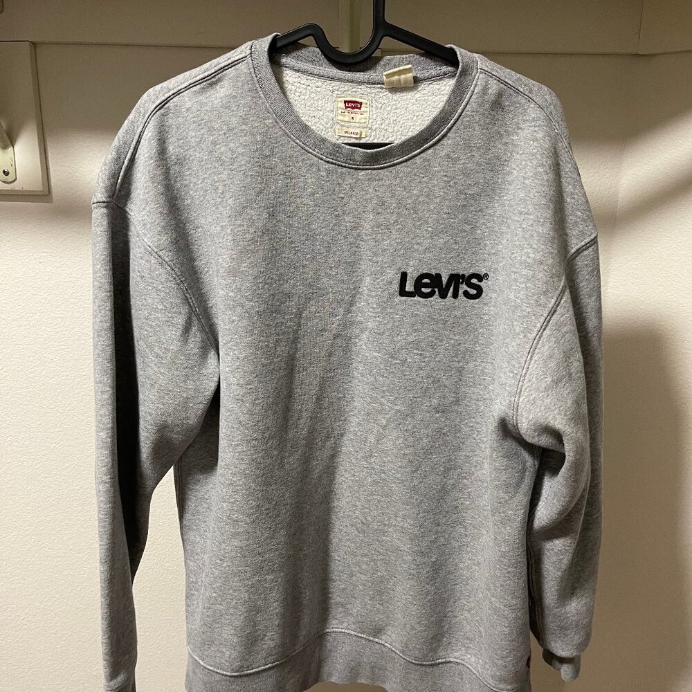Men Levi's Relaxed Graphic Crewneck Sweatshirt Gray